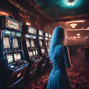 Ghostly woman in a casino